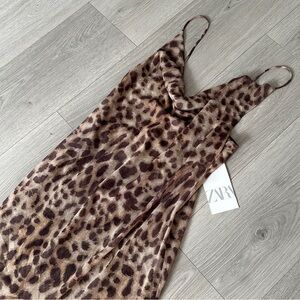 ZARA Cheetah Mesh Dress